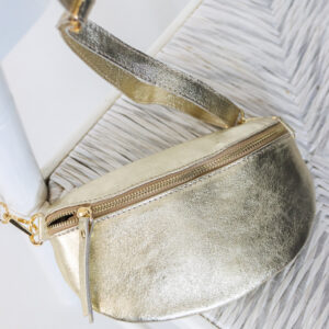 Bolsa tiracolo de pele